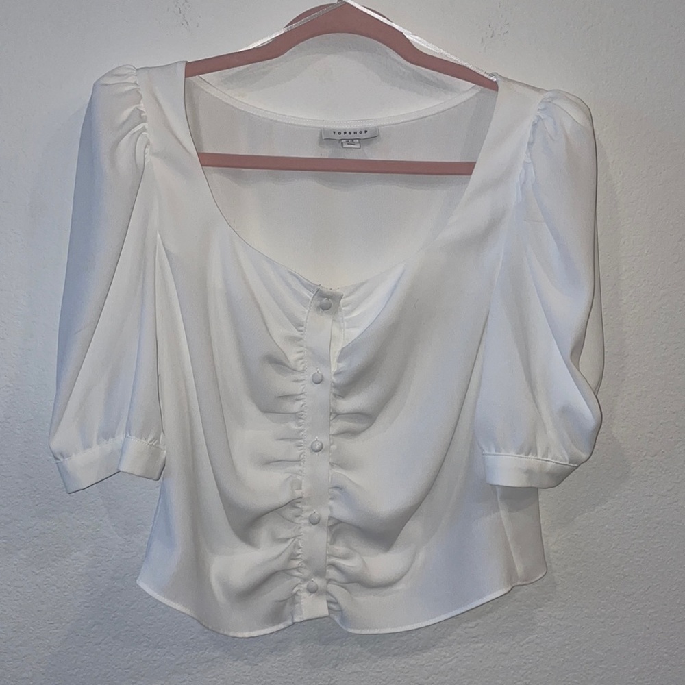 Topshop crop blouse 🤍